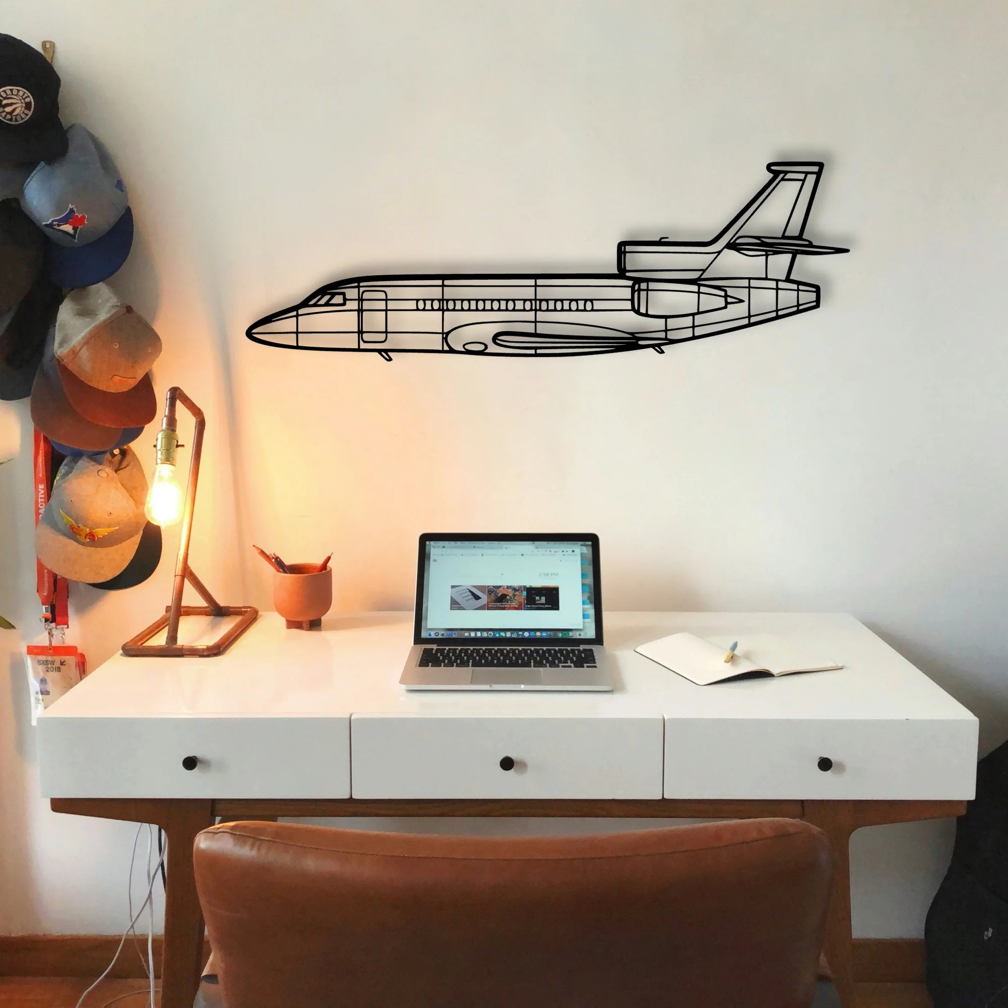 Savage Cruiser Classic Aircraft Silhouette Metal Wall Art - Tinvibe