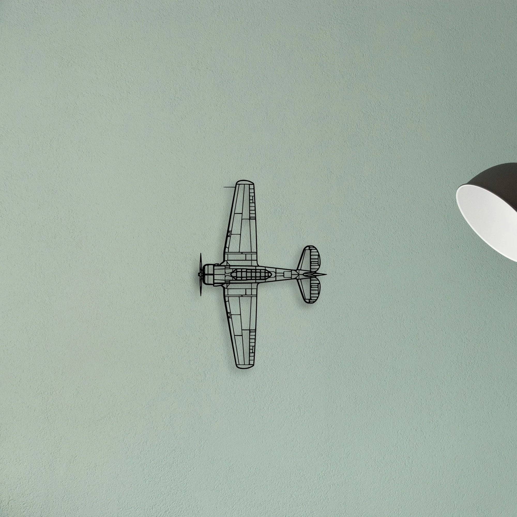 Snj 5 Texan Classic Aircraft Silhouette Metal Wall Art - Tinvibe