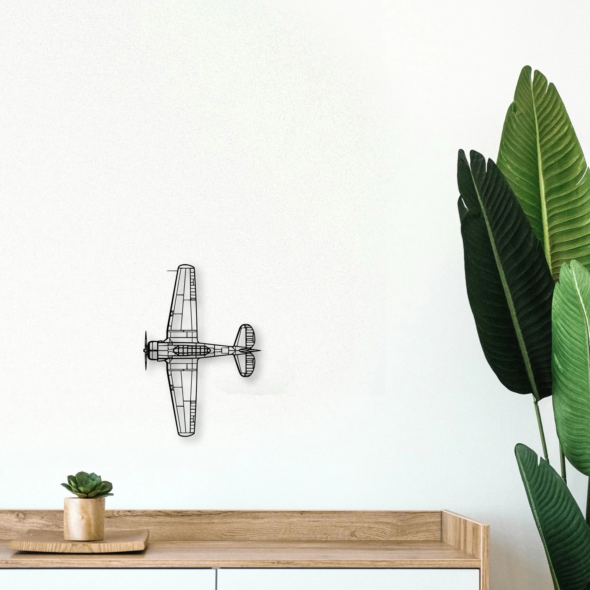 Snj 5 Texan Classic Aircraft Silhouette Metal Wall Art - Tinvibe