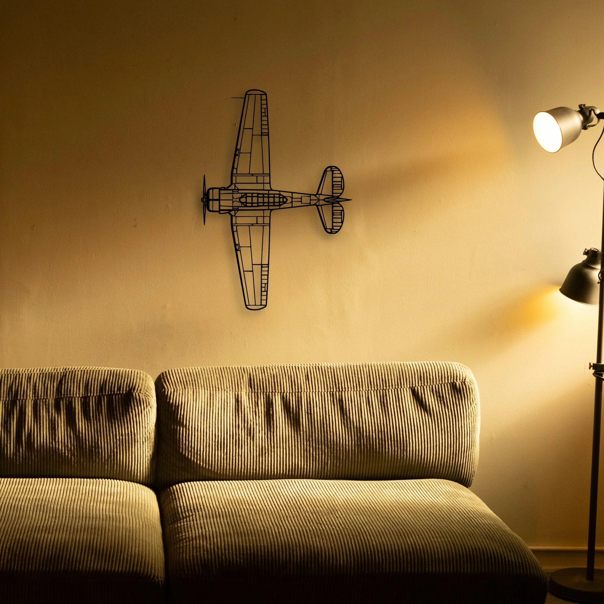 Snj 5 Texan Classic Aircraft Silhouette Metal Wall Art - Tinvibe