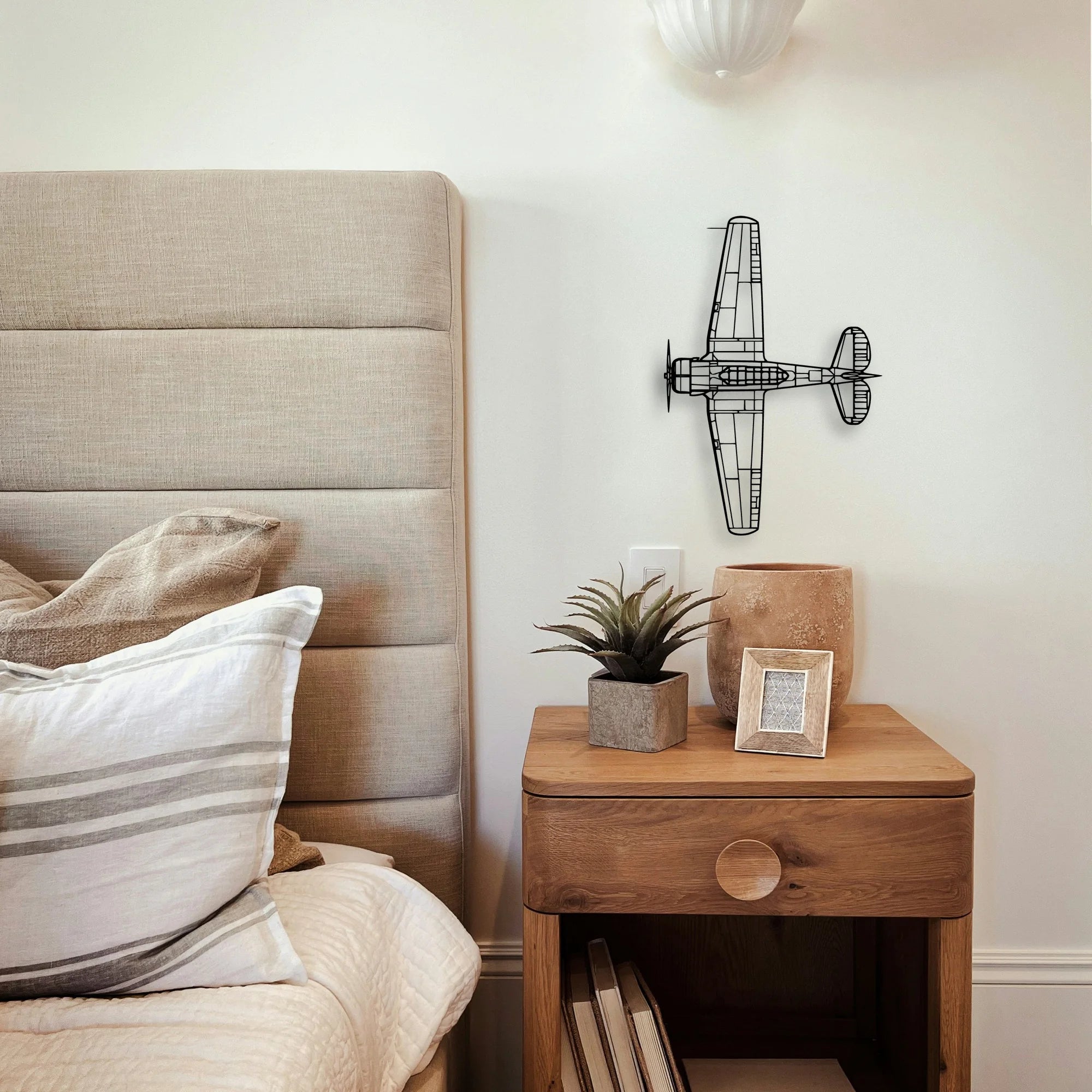 Snj 5 Texan Classic Aircraft Silhouette Metal Wall Art - Tinvibe