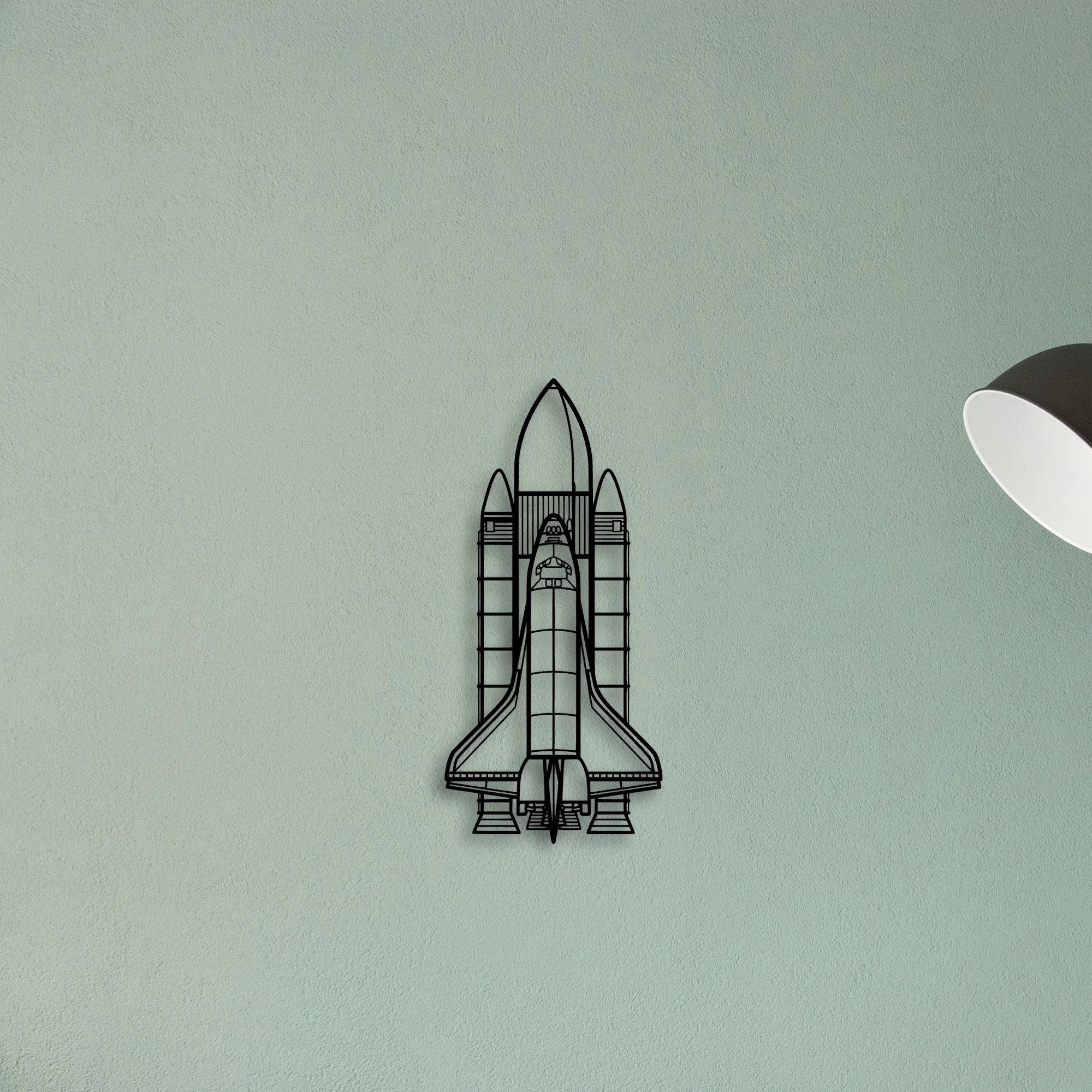 Space System Classic Aircraft Silhouette Metal Wall Art - Tinvibe