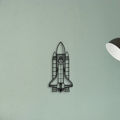 Space System Classic Aircraft Silhouette Metal Wall Art - Tinvibe