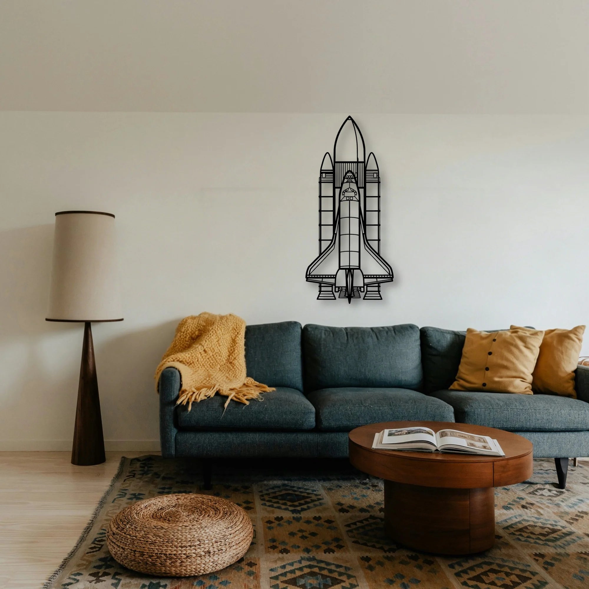 Space System Classic Aircraft Silhouette Metal Wall Art - Tinvibe