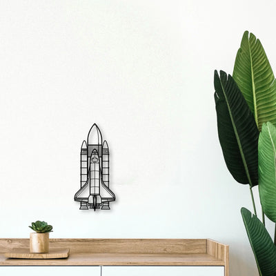 Space System Classic Aircraft Silhouette Metal Wall Art - Tinvibe
