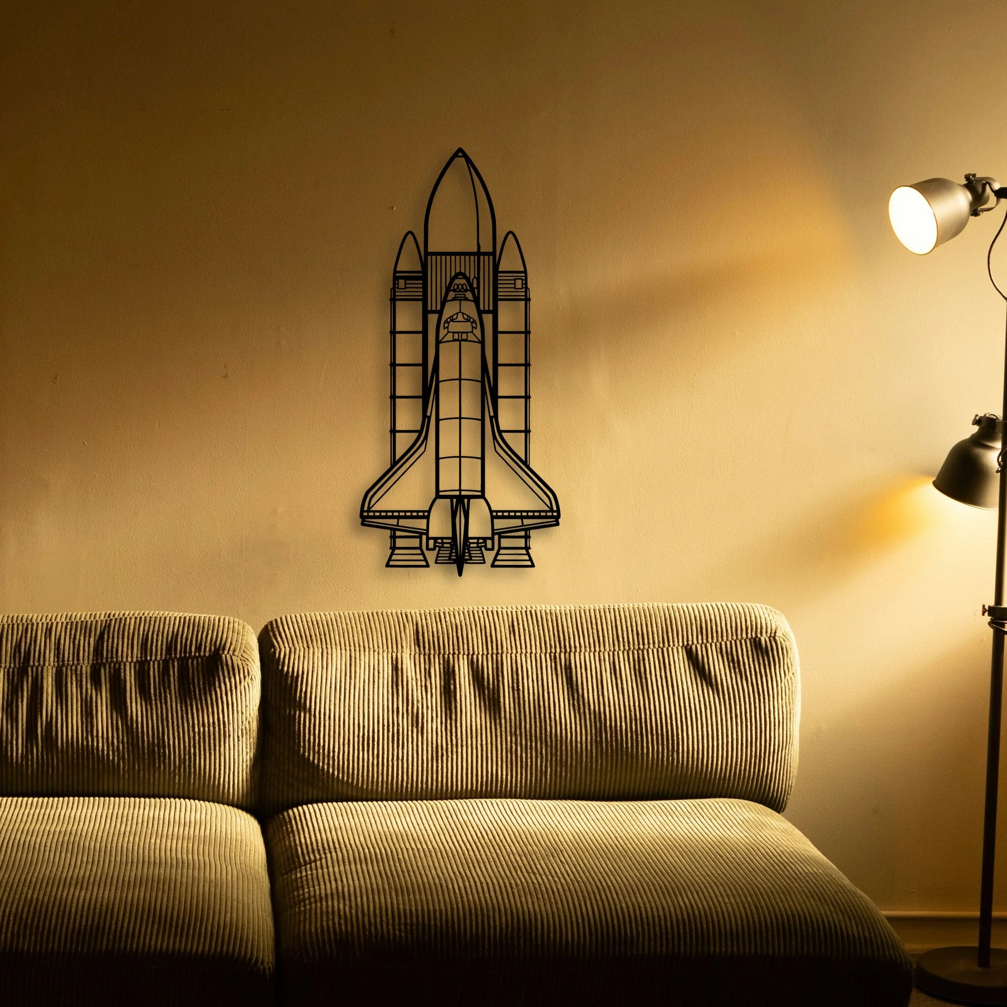 Space System Classic Aircraft Silhouette Metal Wall Art - Tinvibe
