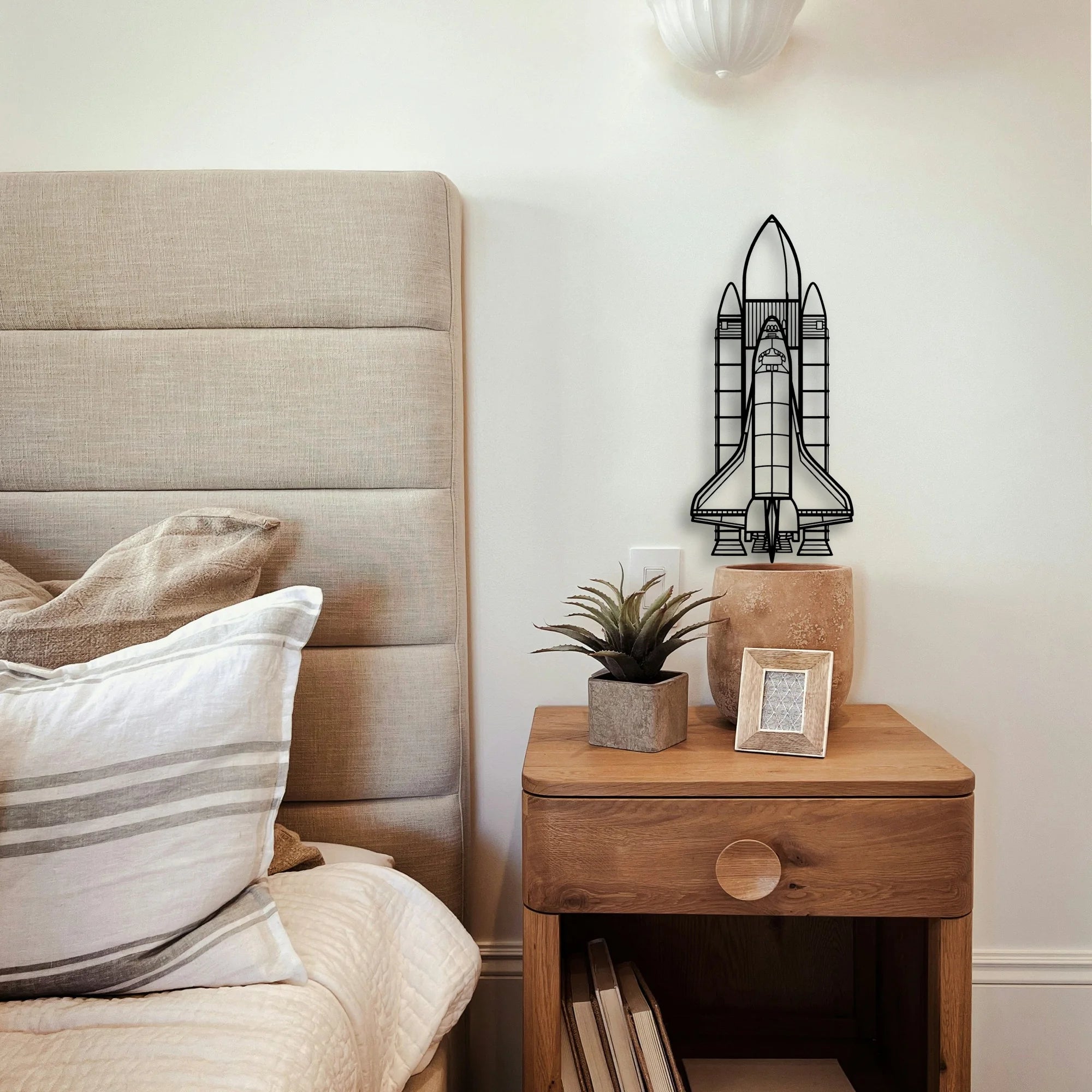 Space System Classic Aircraft Silhouette Metal Wall Art - Tinvibe