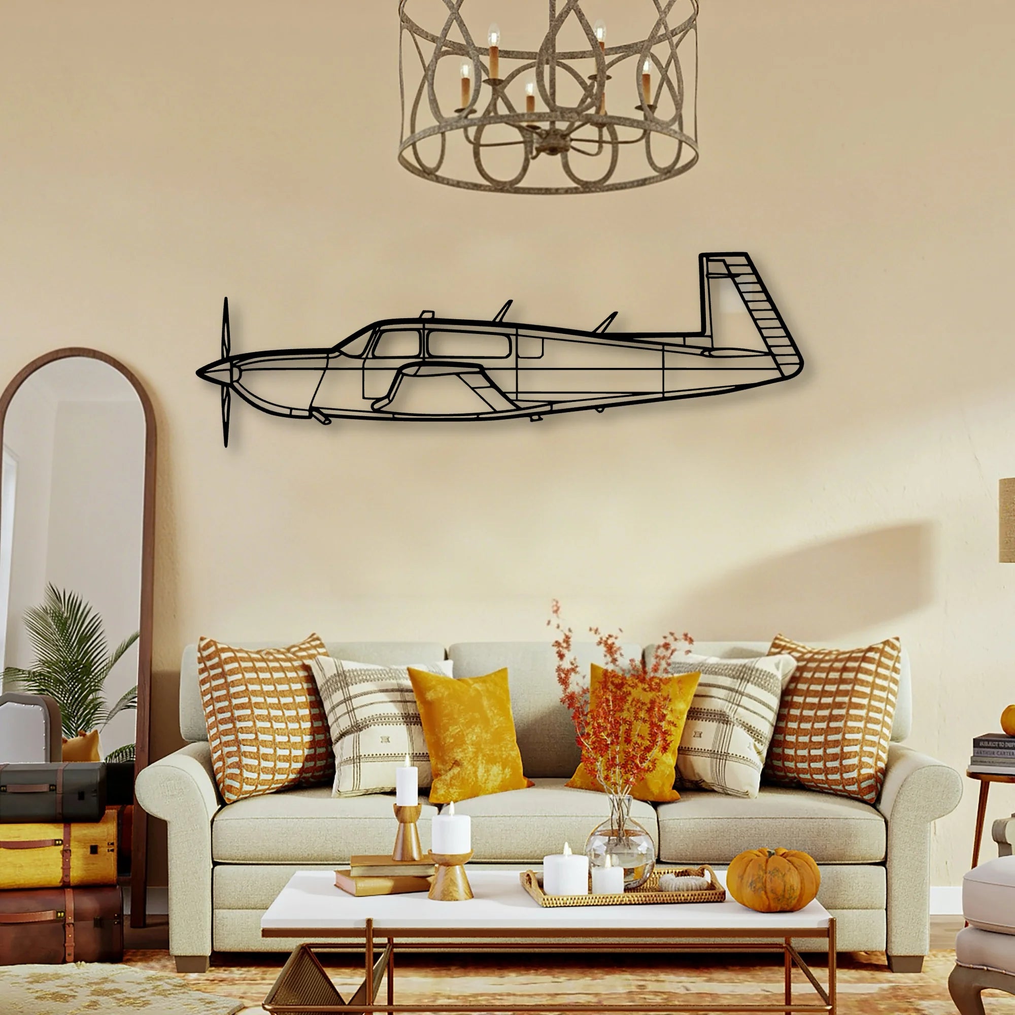 Spitfire Mk Xiv Classic Aircraft Silhouette Metal Wall Art - Tinvibe