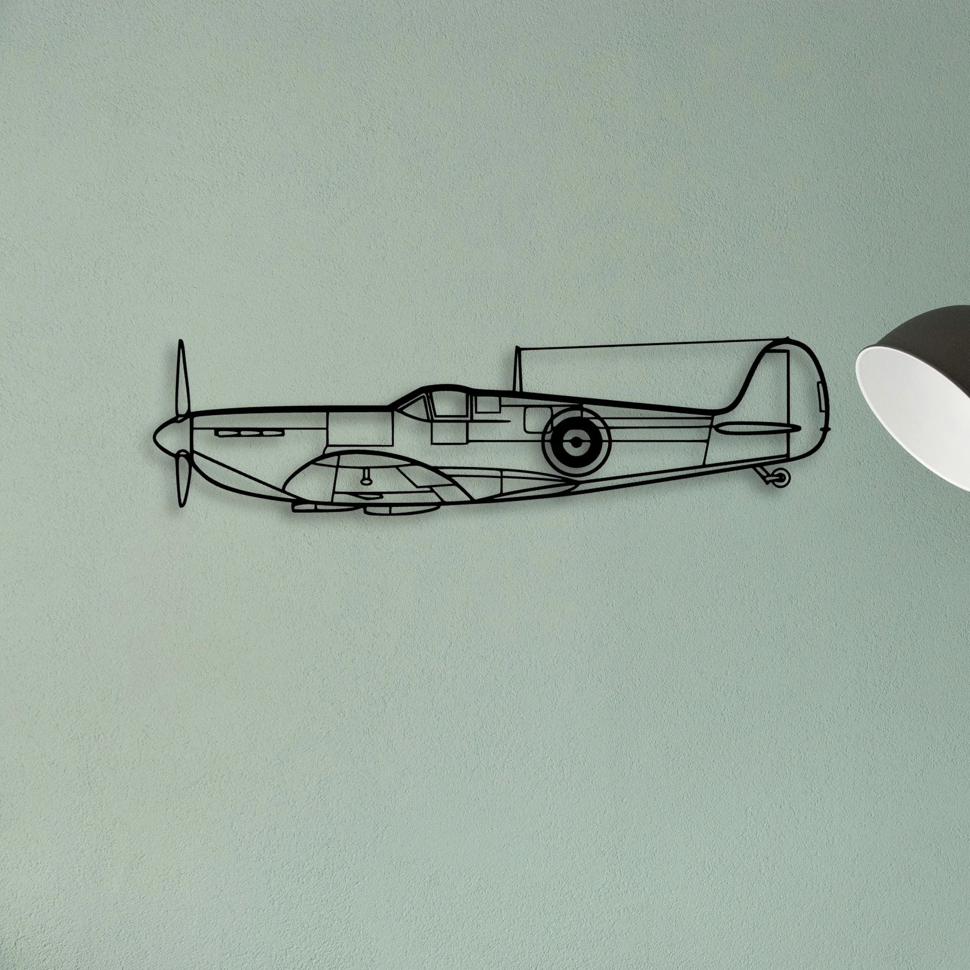 Spitfire Classic Aircraft Silhouette Metal Wall Art - Tinvibe