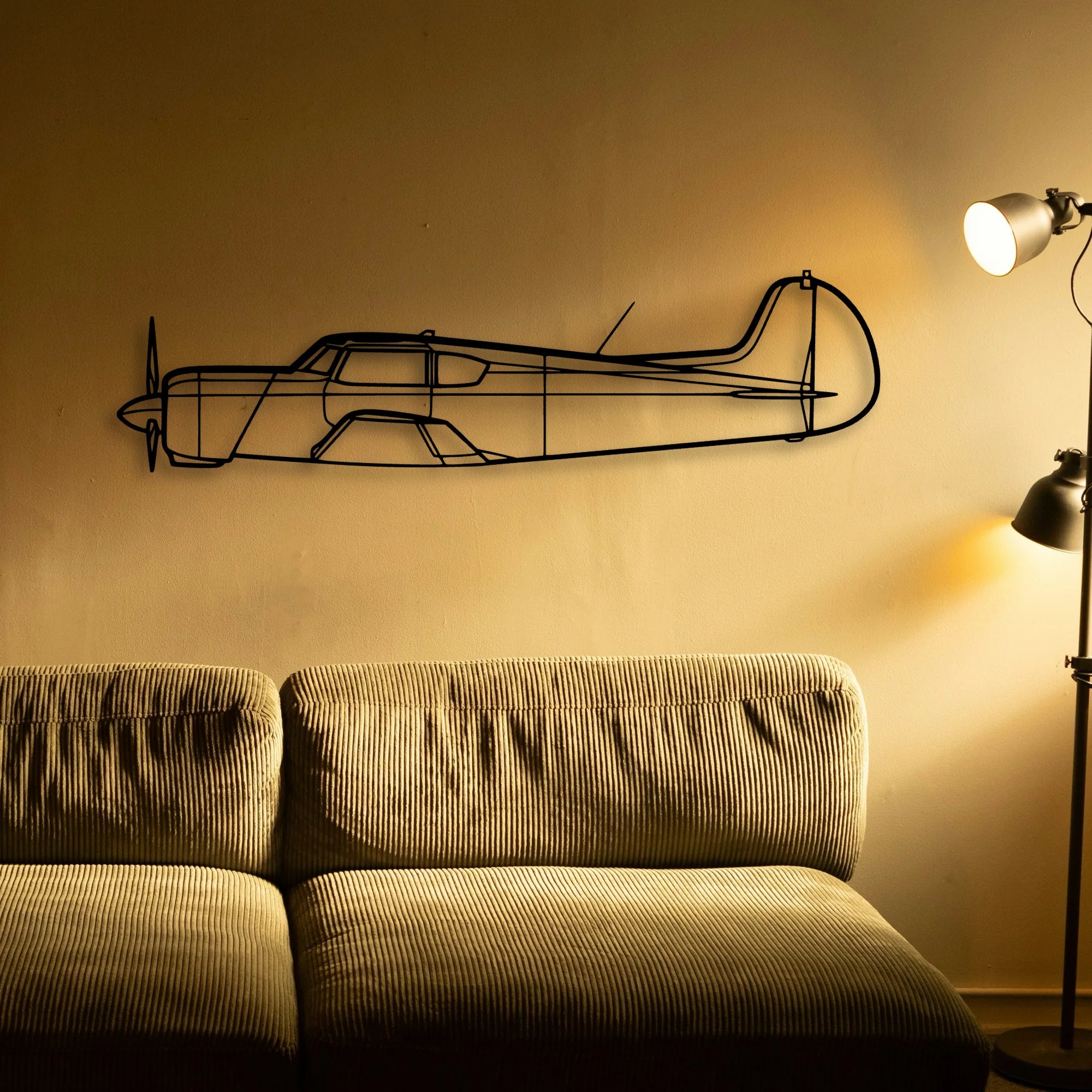 SR22T Gts Classic Aircraft Silhouette Metal Wall Art - Tinvibe