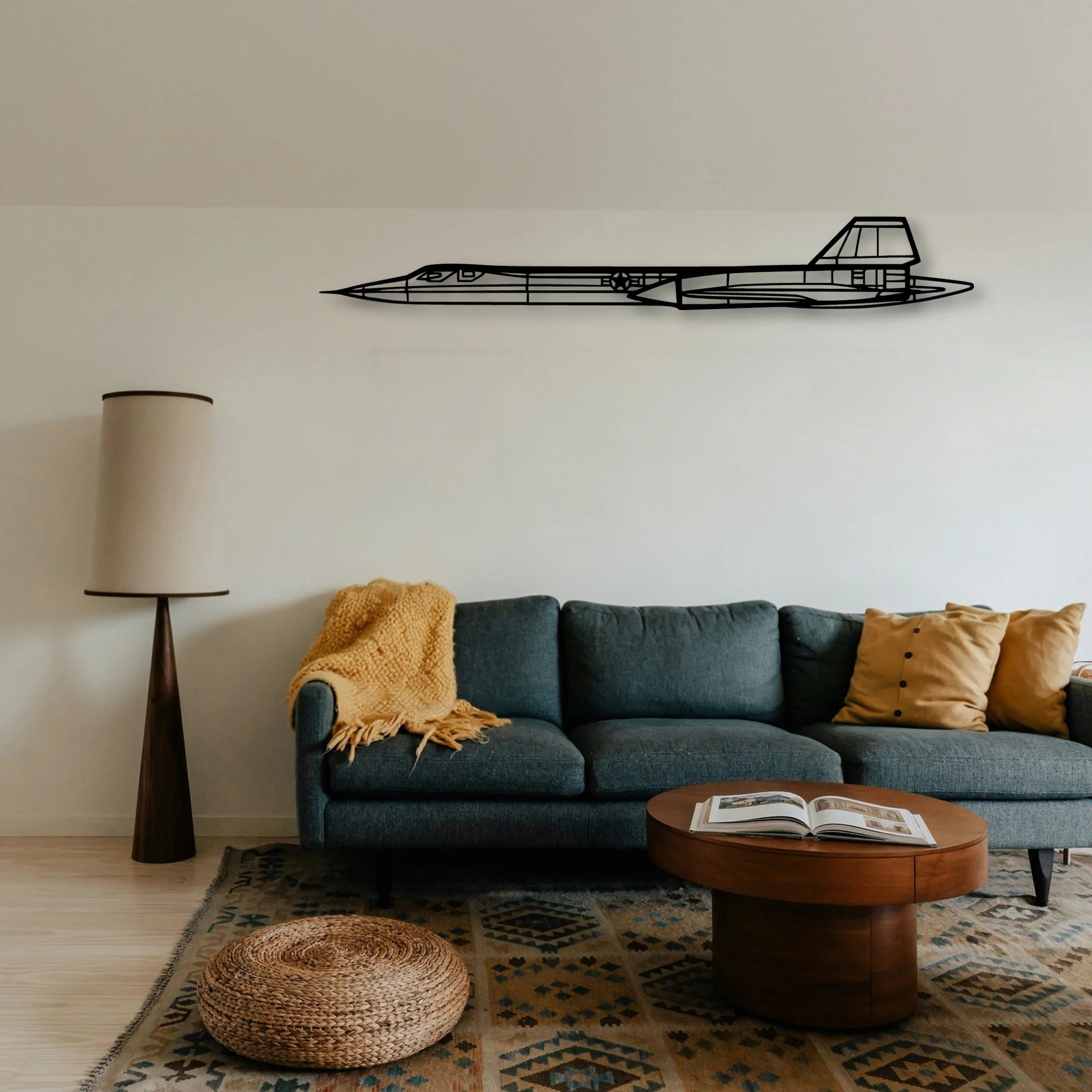 SR71 Blackbird Classic Aircraft Silhouette Metal Wall Art - Tinvibe