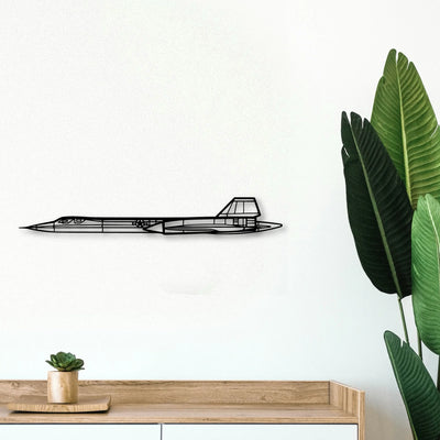 SR71 Blackbird Classic Aircraft Silhouette Metal Wall Art - Tinvibe