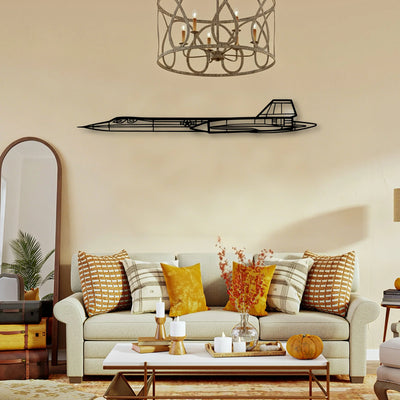 SR71 Blackbird Classic Aircraft Silhouette Metal Wall Art - Tinvibe