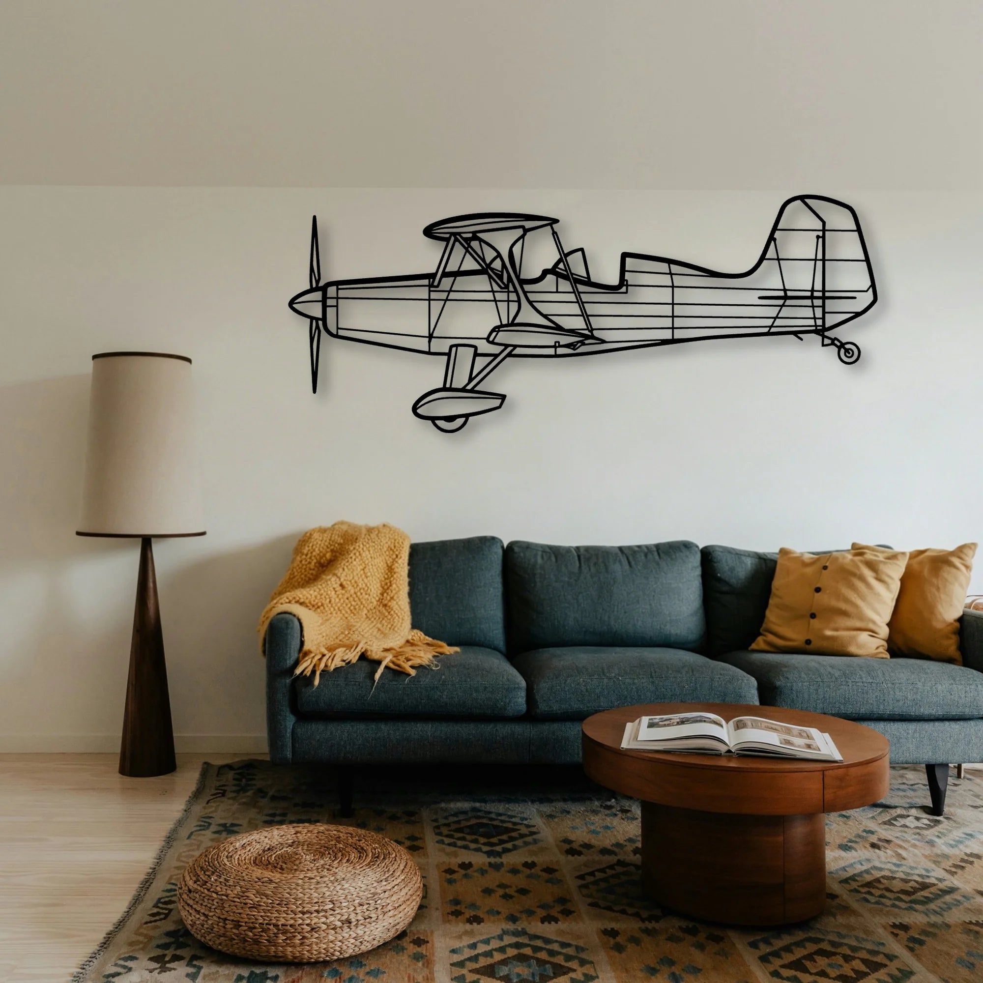 Starduster Too 2 Classic Aircraft Silhouette Metal Wall Art - Tinvibe