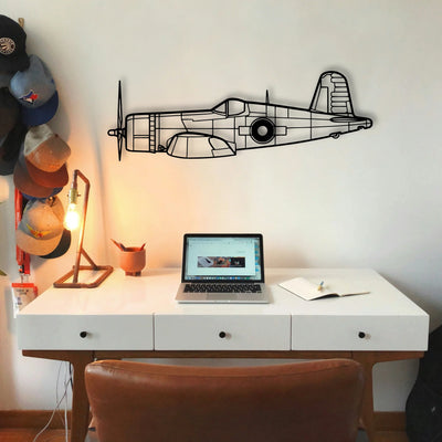 Stearman 2 Classic Aircraft Silhouette Metal Wall Art - Tinvibe
