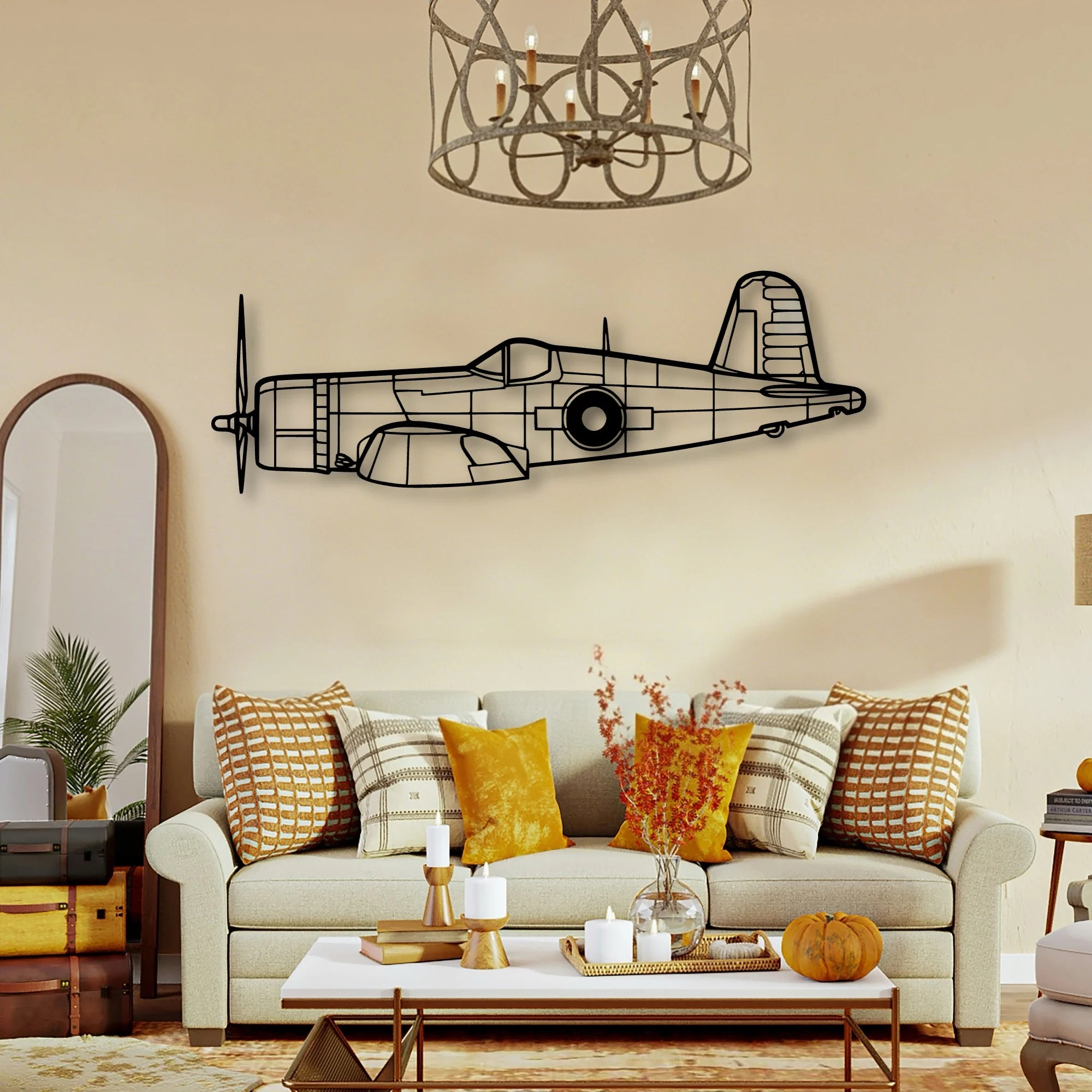 Stearman 2 Classic Aircraft Silhouette Metal Wall Art - Tinvibe