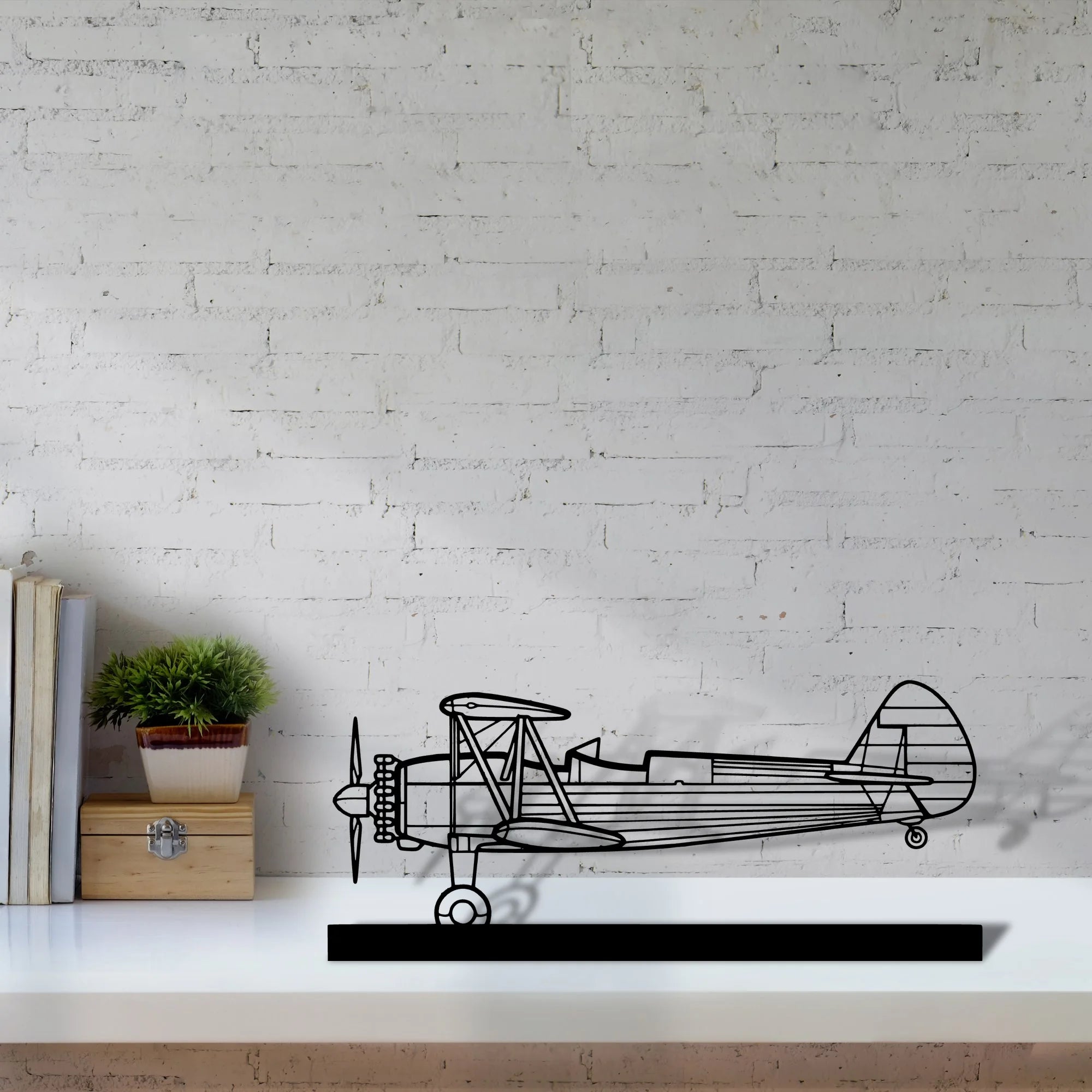 stearman-75-2 Silhouette Metal Art Stand - Tinvibe