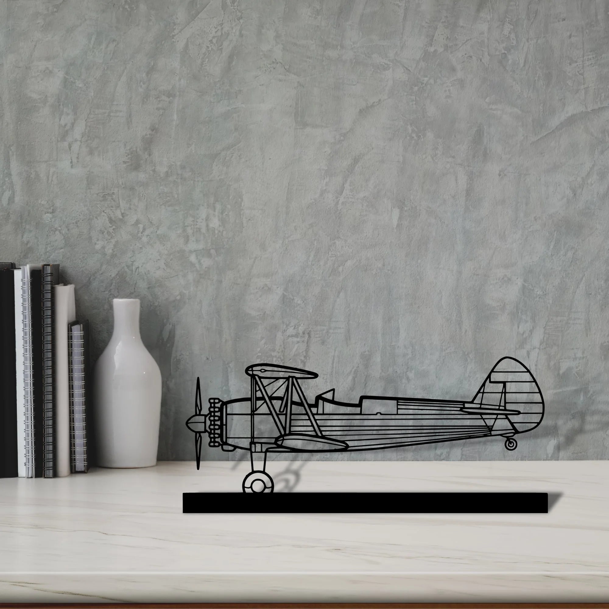 stearman-75-2 Silhouette Metal Art Stand - Tinvibe