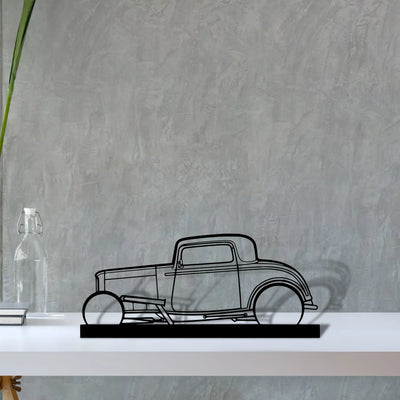 street-rod-1932 Silhouette Metal Art Stand - Tinvibe