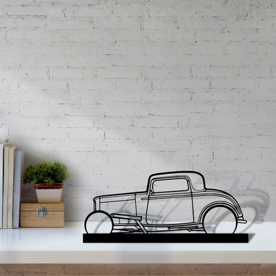 street-rod-1932 Silhouette Metal Art Stand - Tinvibe