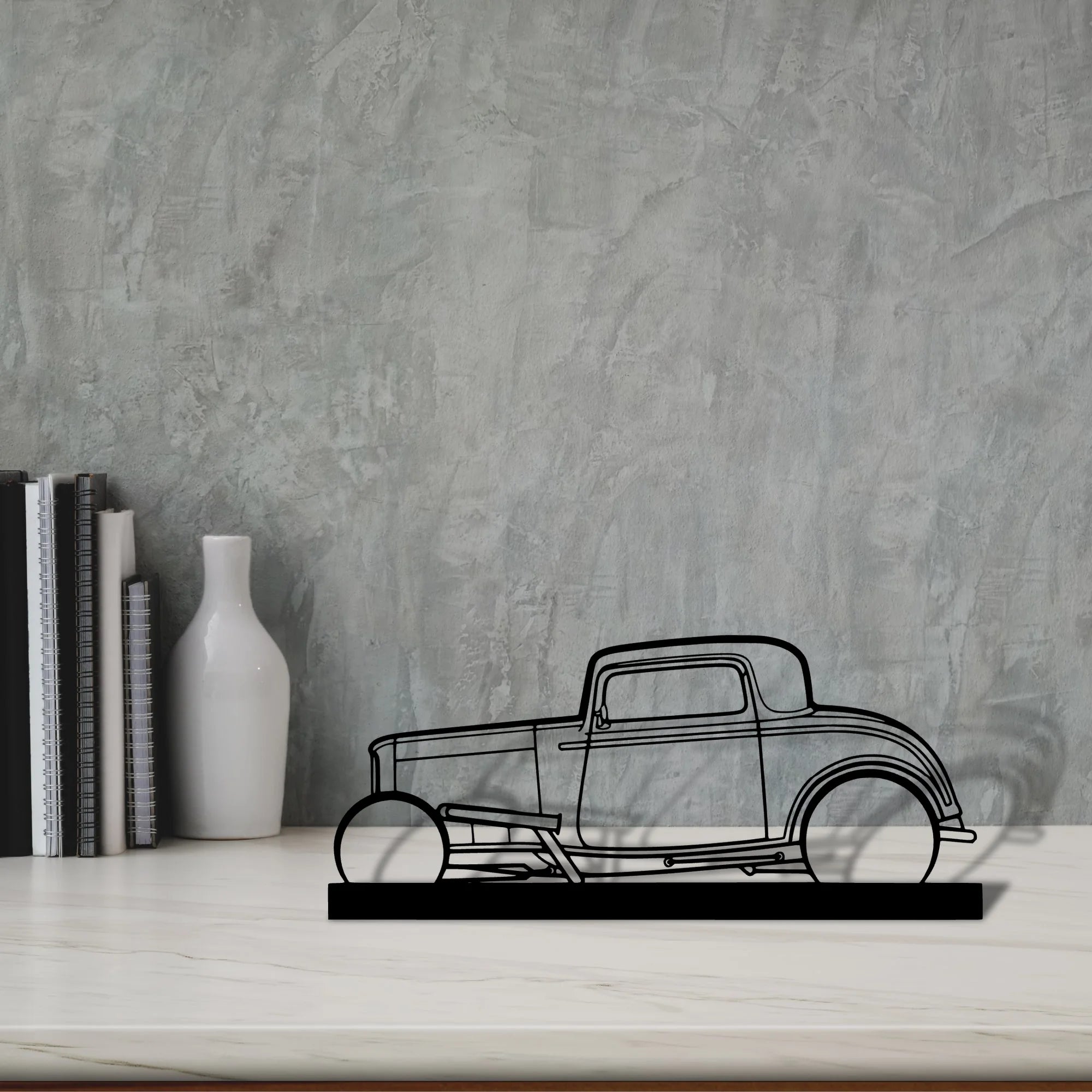 street-rod-1932 Silhouette Metal Art Stand - Tinvibe