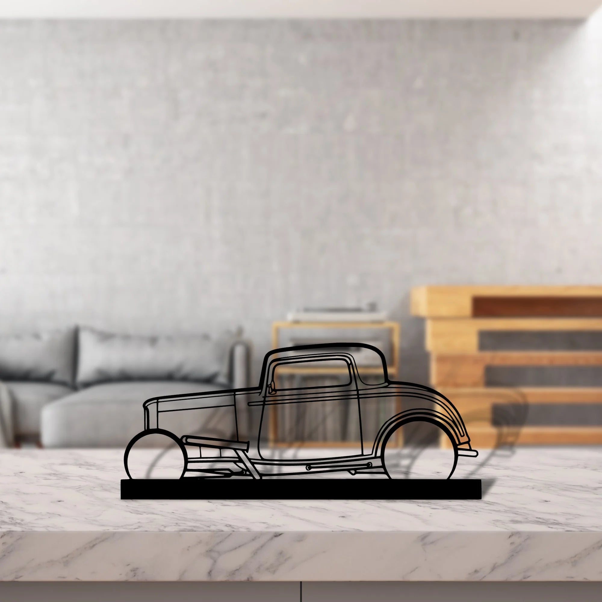 street-rod-1932 Silhouette Metal Art Stand - Tinvibe