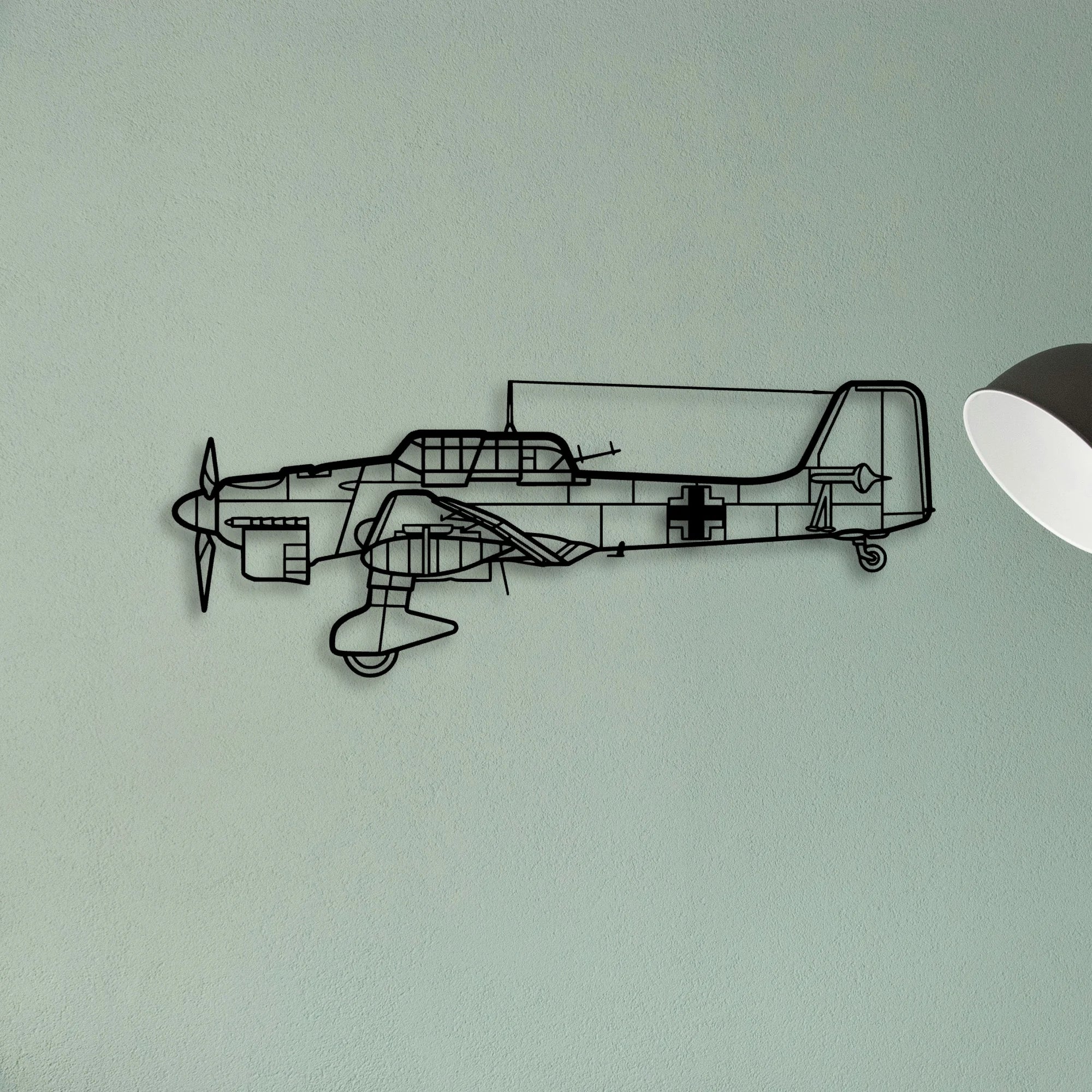 Stuka Ju 87 Classic Aircraft Silhouette Metal Wall Art - Tinvibe