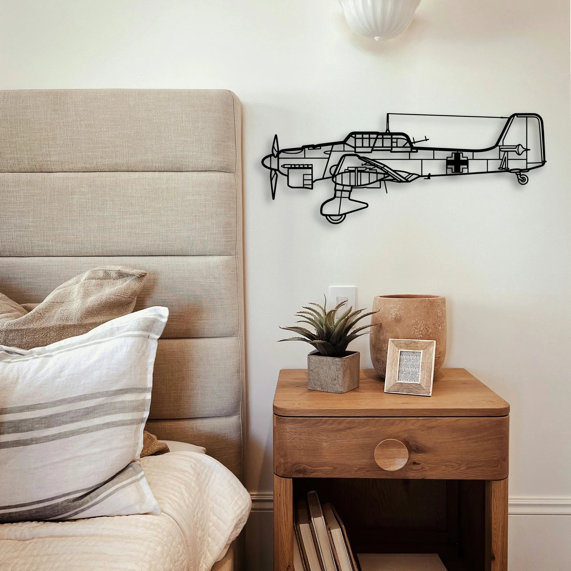 Stuka Ju 87 Classic Aircraft Silhouette Metal Wall Art - Tinvibe