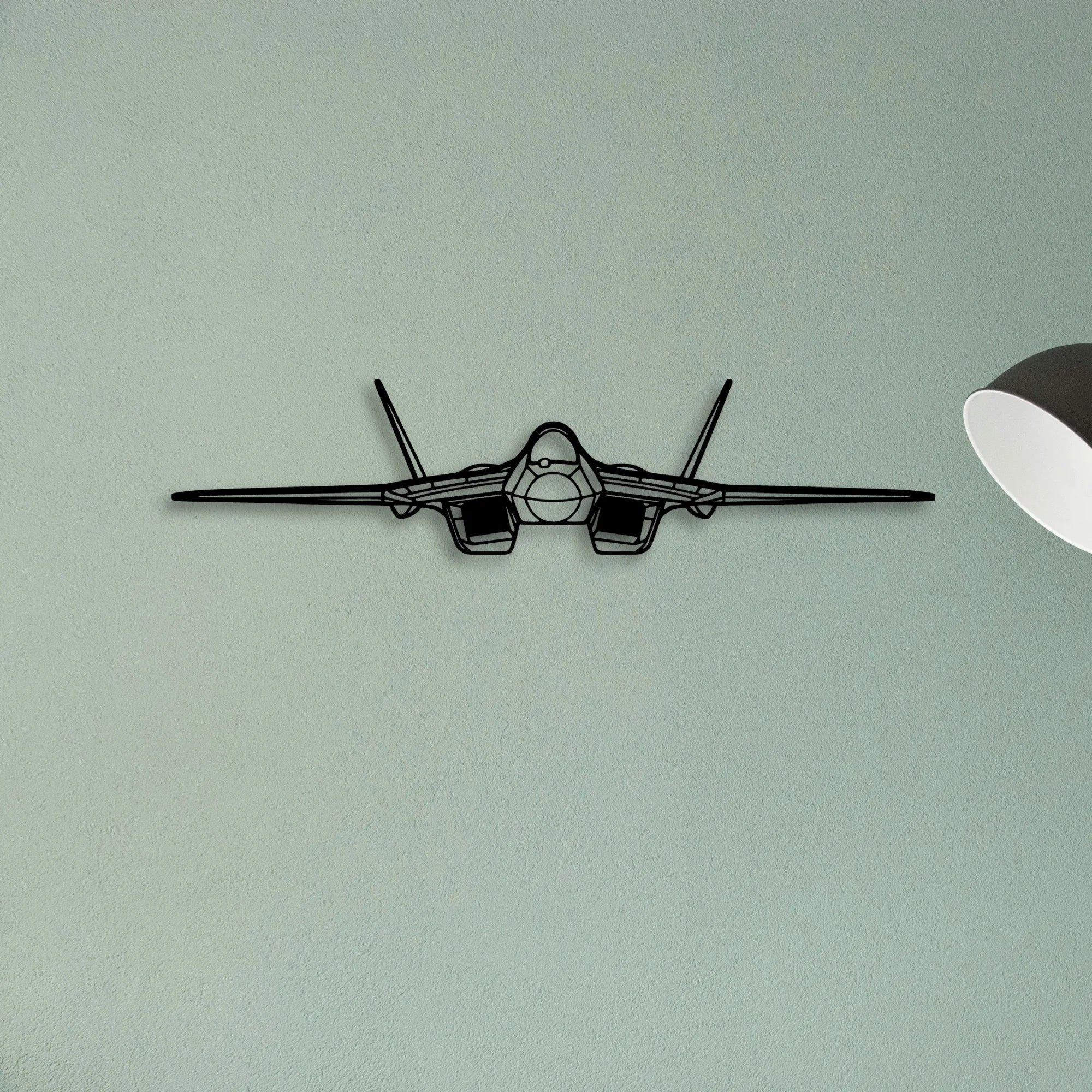 Su 57 Classic Aircraft Silhouette Metal Wall Art - Tinvibe