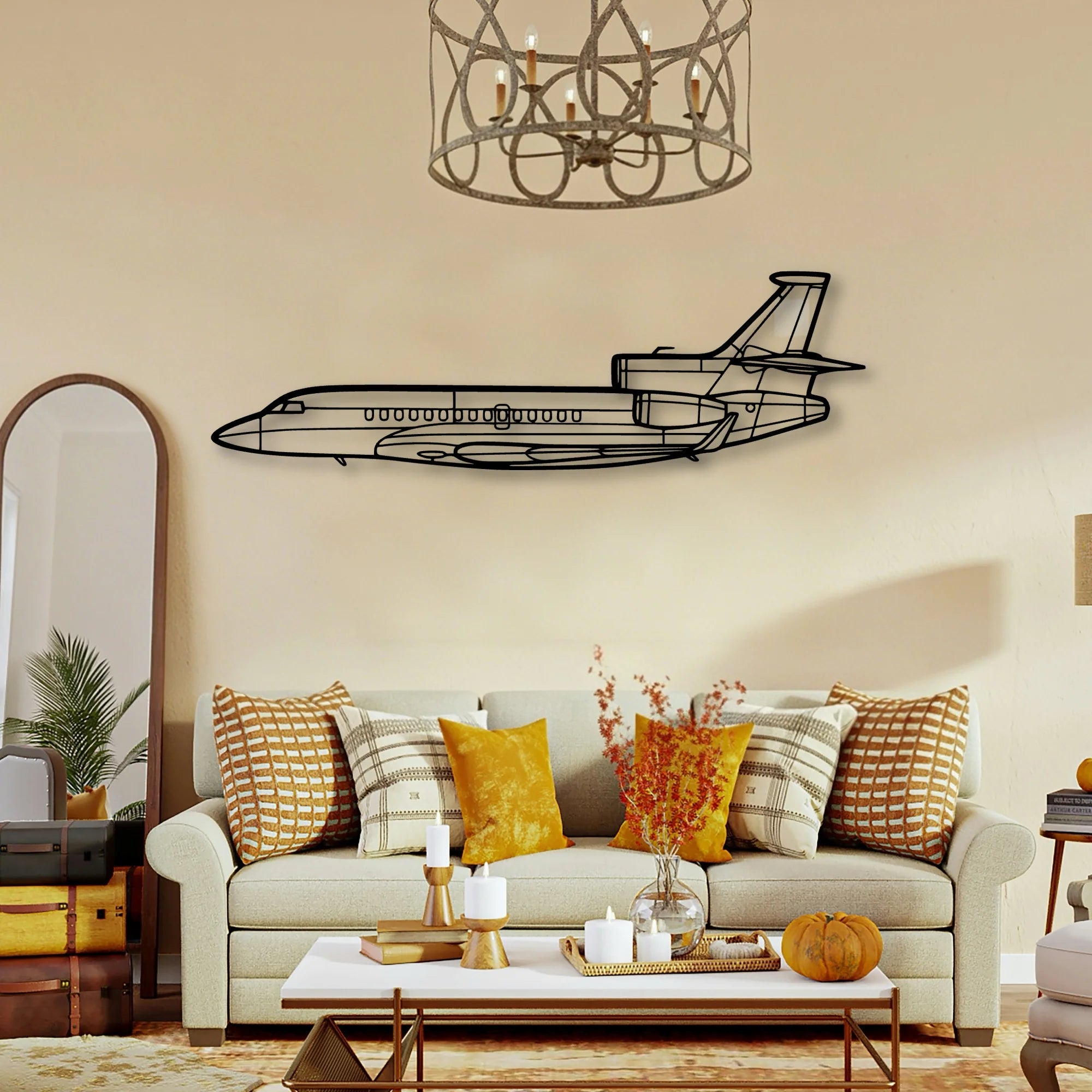 Super Scorpion Classic Aircraft Silhouette Metal Wall Art - Tinvibe