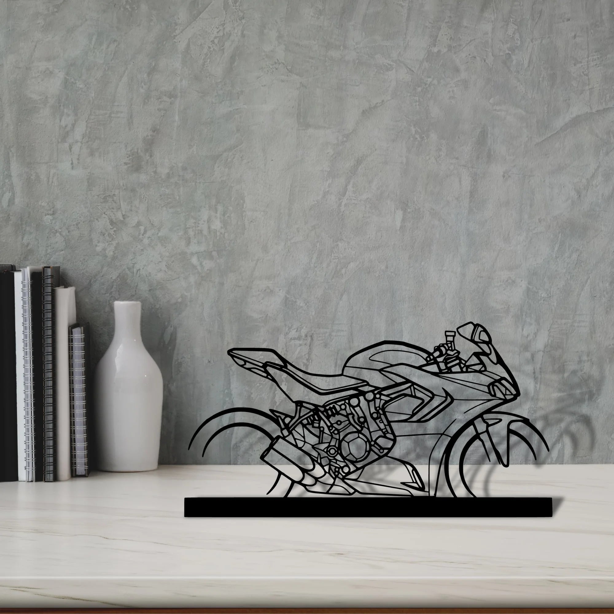 supersport-950s-2022 Silhouette Metal Art Stand - Tinvibe