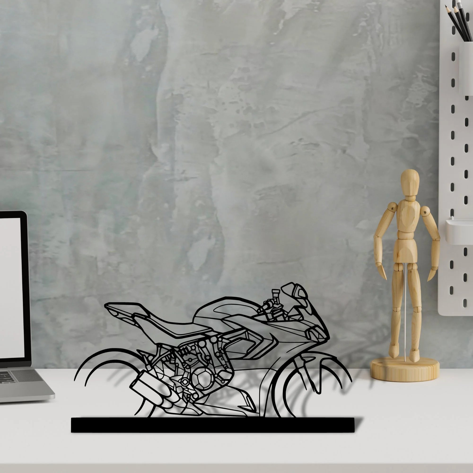 supersport-950s-2022 Silhouette Metal Art Stand - Tinvibe