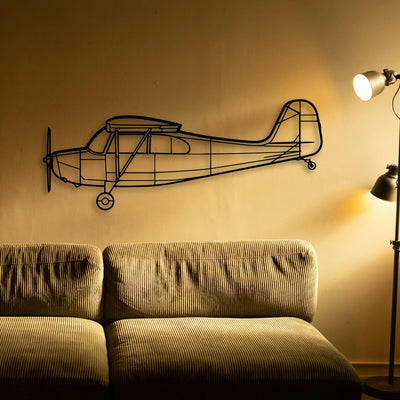 T 28 Trojan 2 Classic Aircraft Silhouette Metal Wall Art - Tinvibe