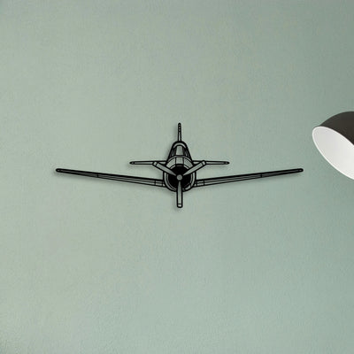 T 28 Trojan Classic Aircraft Silhouette Metal Wall Art - Tinvibe