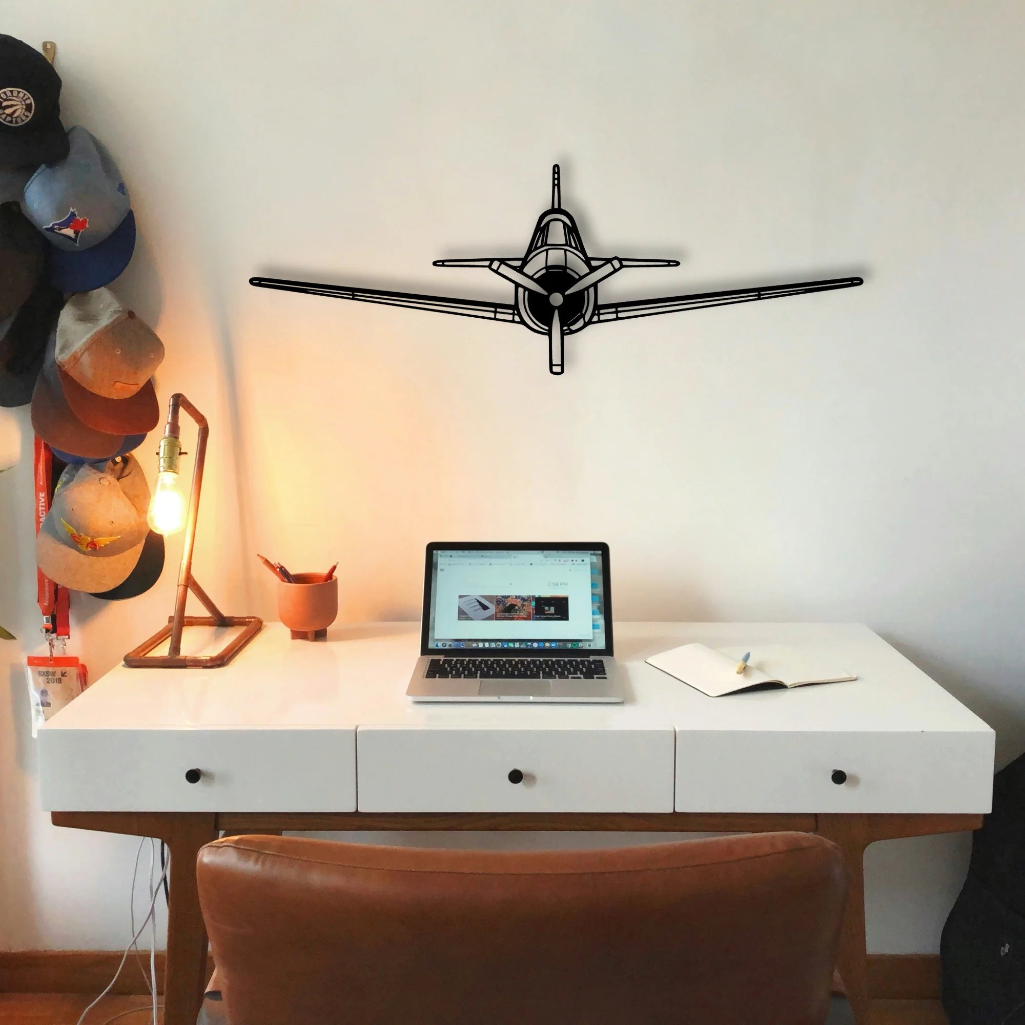 T 28 Trojan Classic Aircraft Silhouette Metal Wall Art - Tinvibe