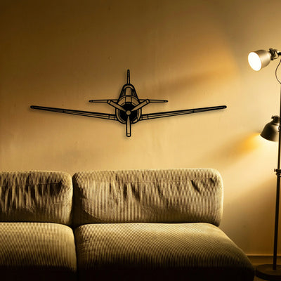 T 28 Trojan Classic Aircraft Silhouette Metal Wall Art - Tinvibe