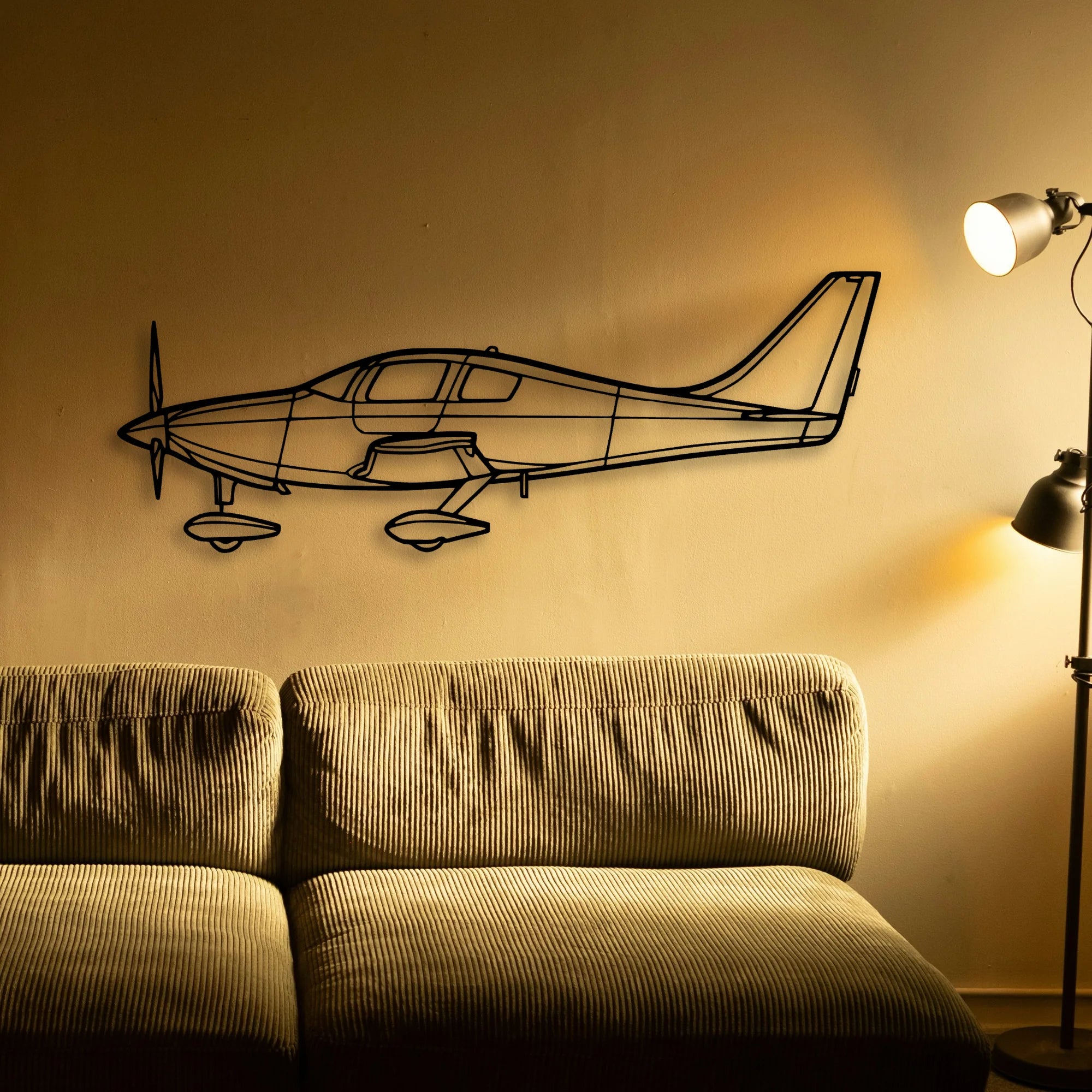 T 6G Texan Classic Aircraft Silhouette Metal Wall Art - Tinvibe