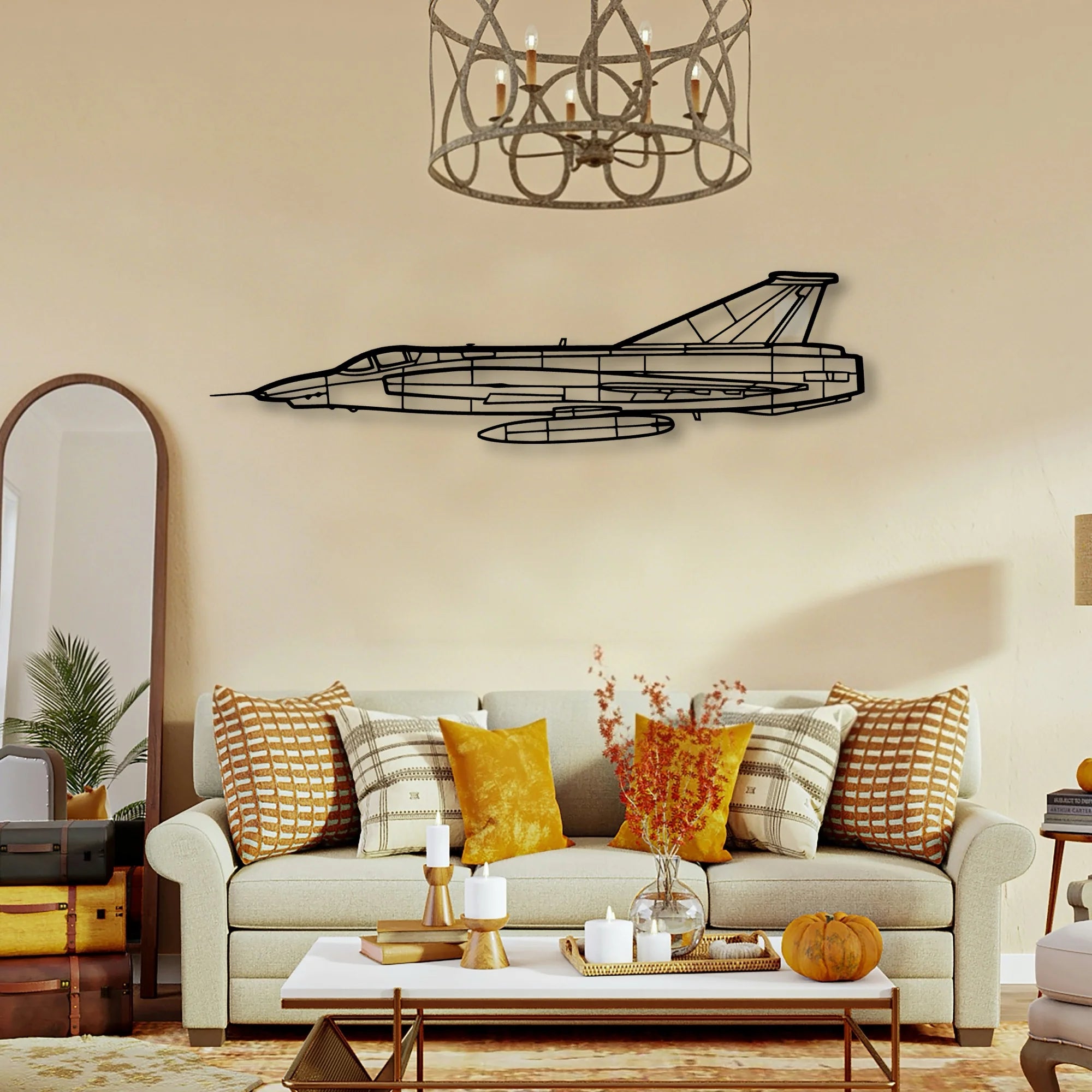 T 7 Red Hawk Classic Aircraft Silhouette Metal Wall Art - Tinvibe