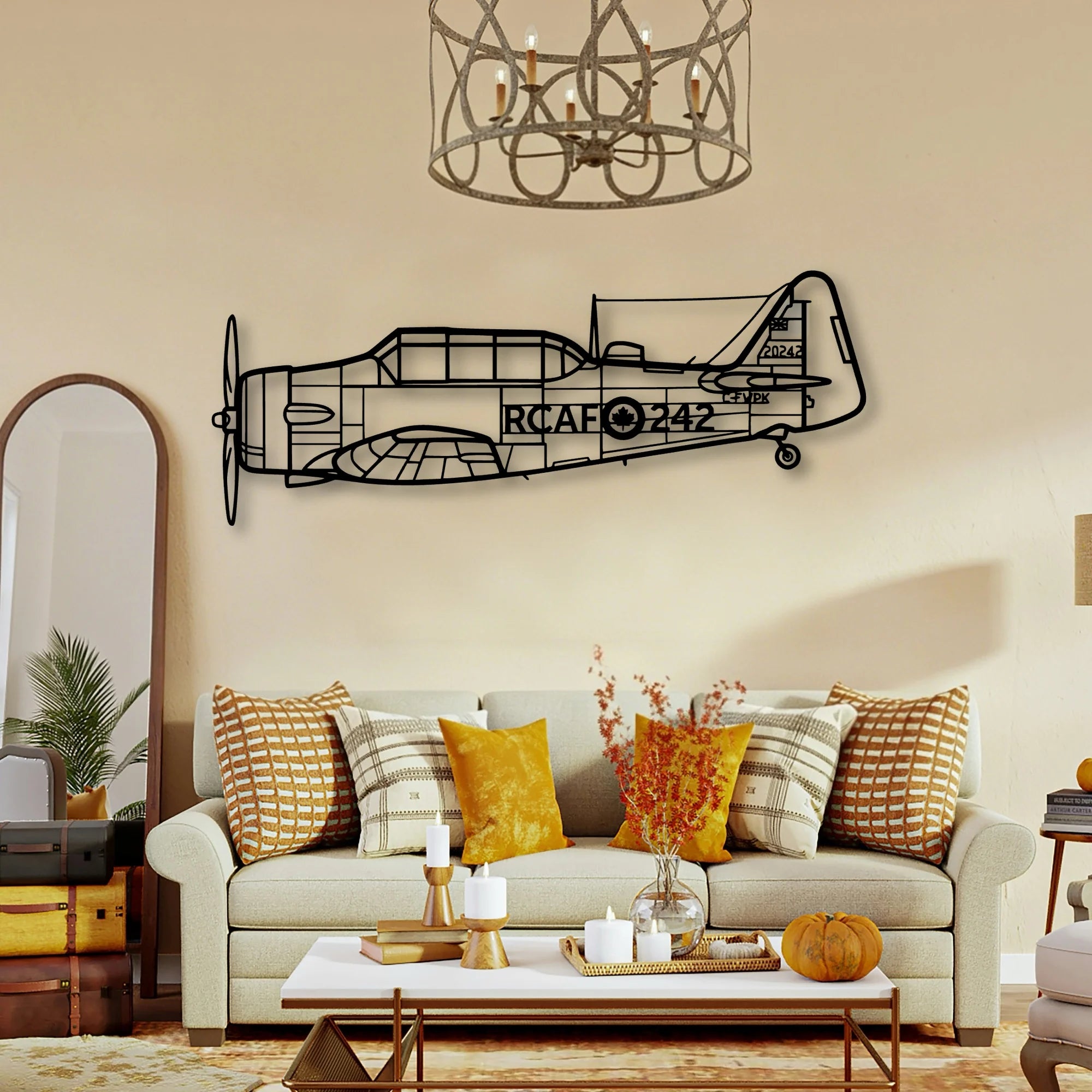 T33 2 Classic Aircraft Silhouette Metal Wall Art - Tinvibe