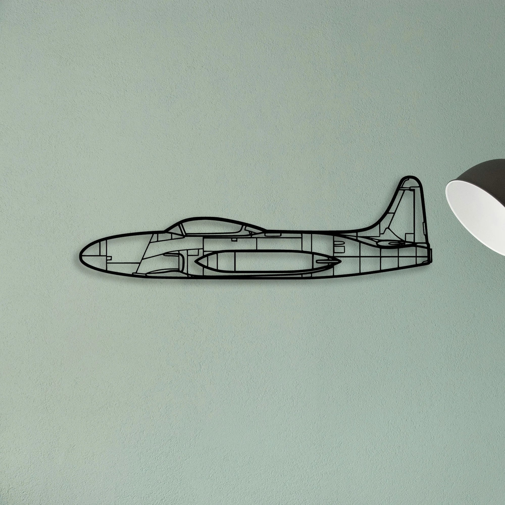 T33 3 Classic Aircraft Silhouette Metal Wall Art - Tinvibe