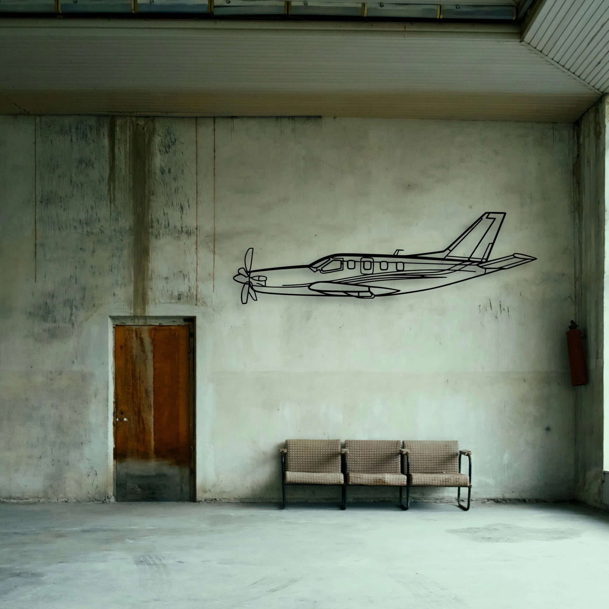 Tbm 2 Classic Aircraft Silhouette Metal Wall Art - Tinvibe