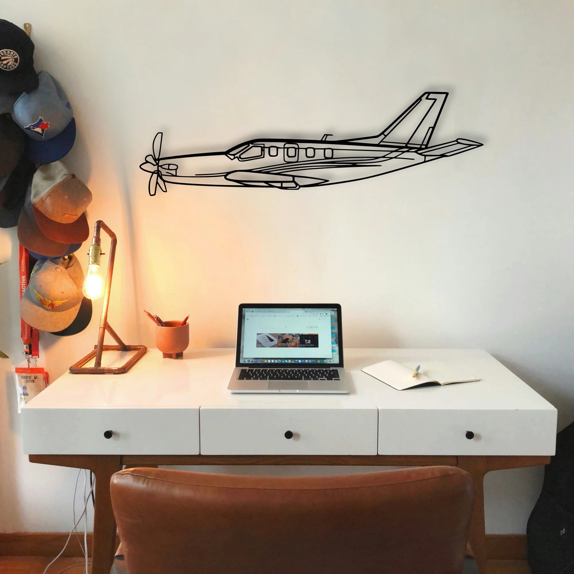 Tbm 2 Classic Aircraft Silhouette Metal Wall Art - Tinvibe