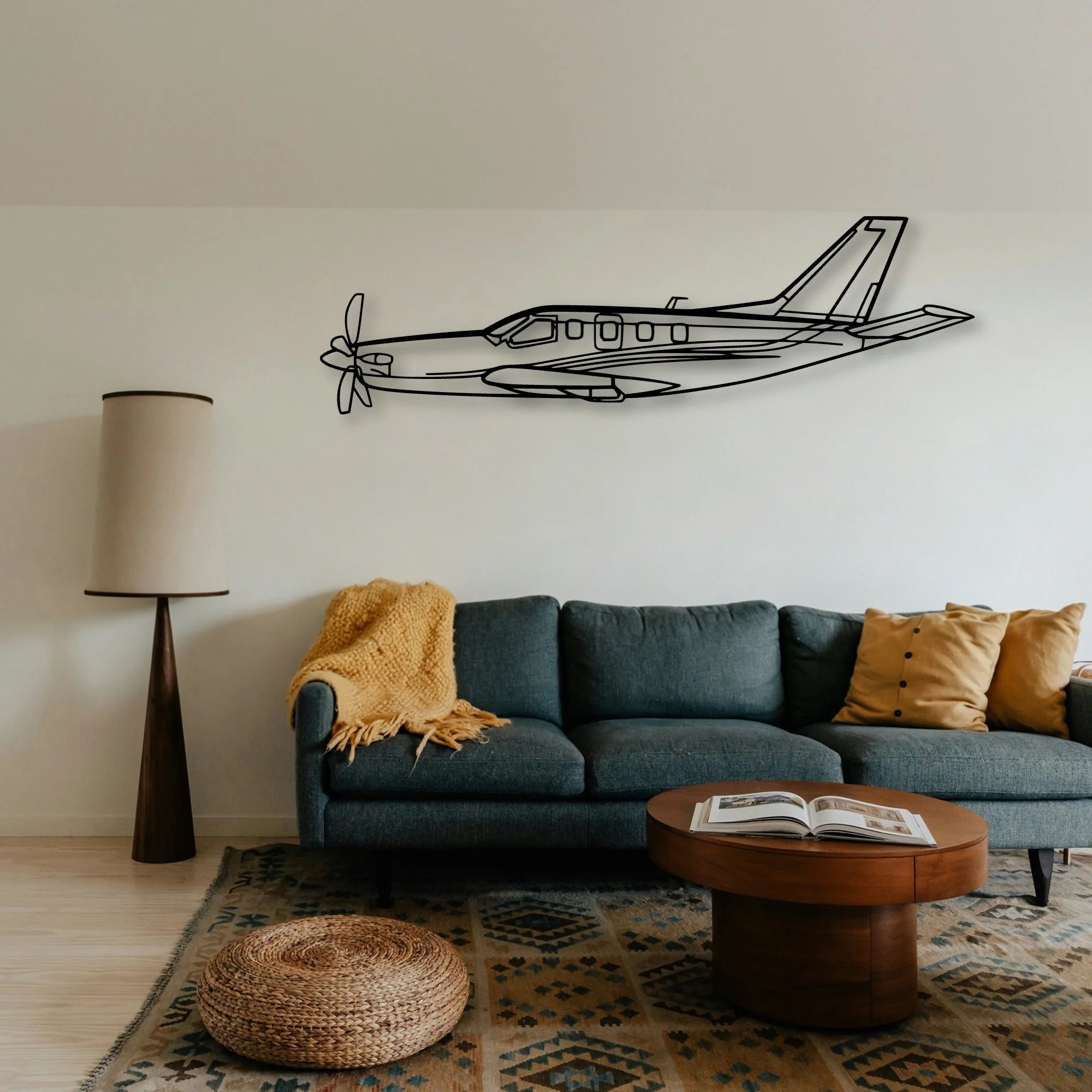 Tbm 2 Classic Aircraft Silhouette Metal Wall Art - Tinvibe