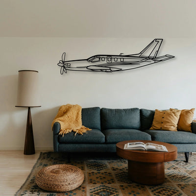 Tbm 2 Classic Aircraft Silhouette Metal Wall Art - Tinvibe