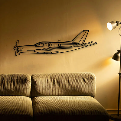 Tbm 2 Classic Aircraft Silhouette Metal Wall Art - Tinvibe