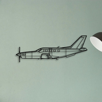 Tbm 700B 2 Classic Aircraft Silhouette Metal Wall Art - Tinvibe