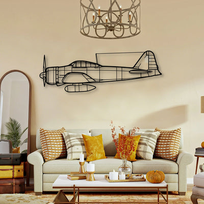 Tbm 700B Classic Aircraft Silhouette Metal Wall Art - Tinvibe
