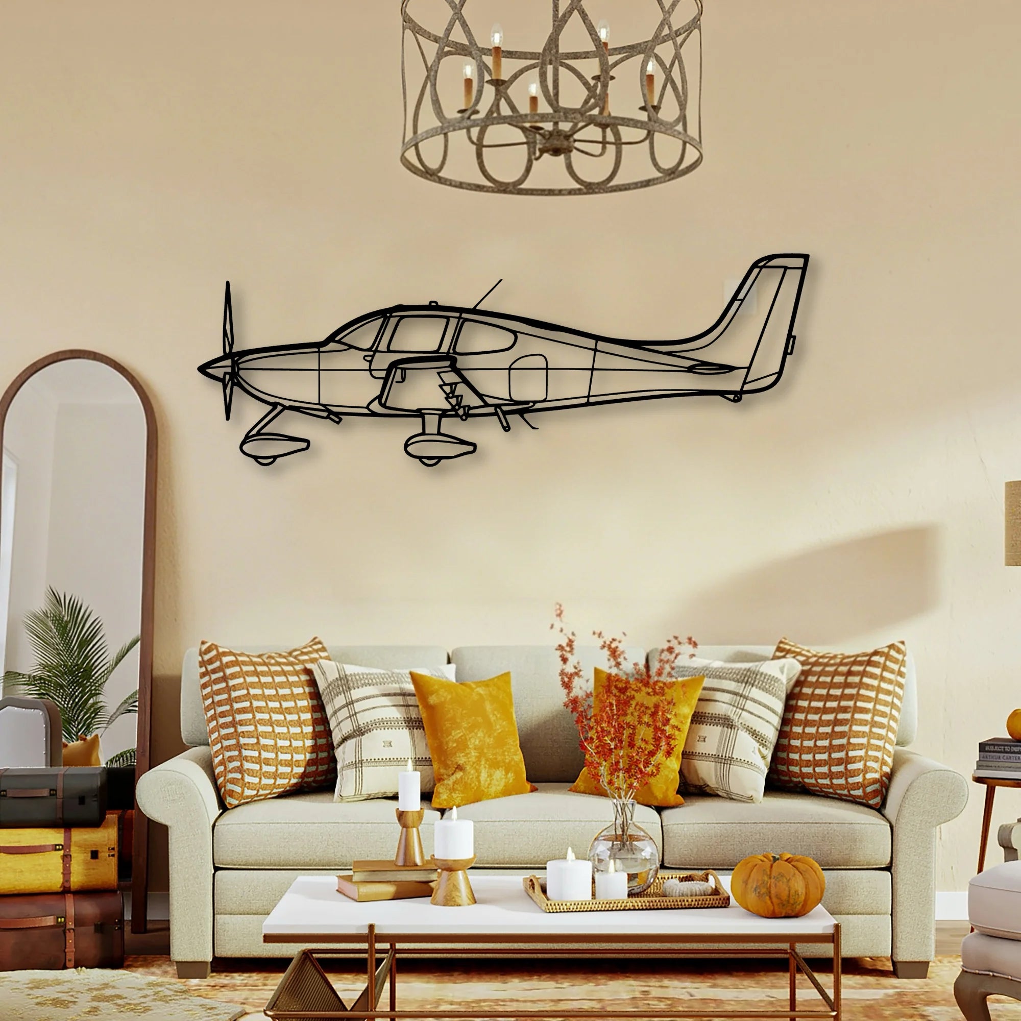 Tempest Mk V Classic Aircraft Silhouette Metal Wall Art - Tinvibe