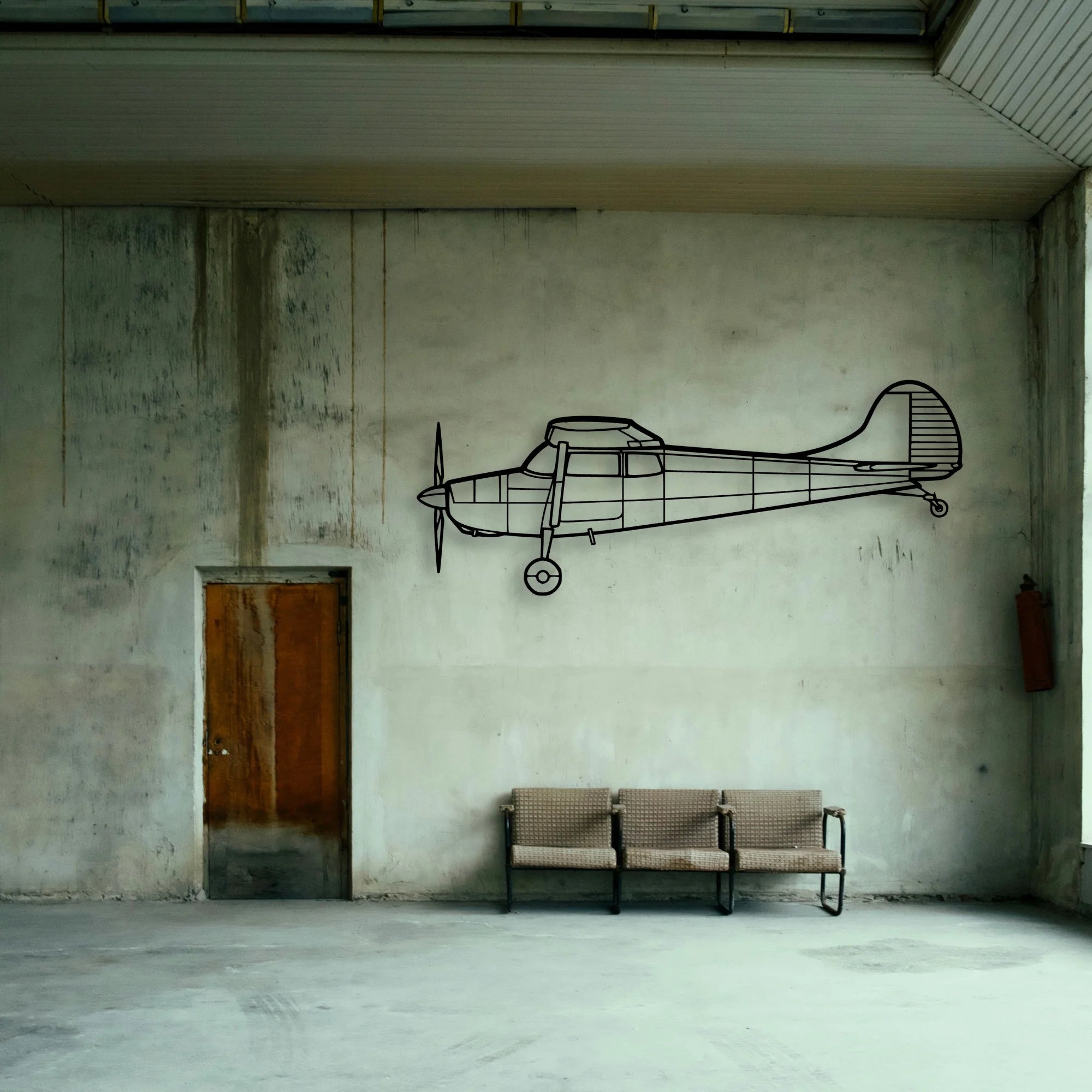 Tempest Classic Aircraft Silhouette Metal Wall Art - Tinvibe