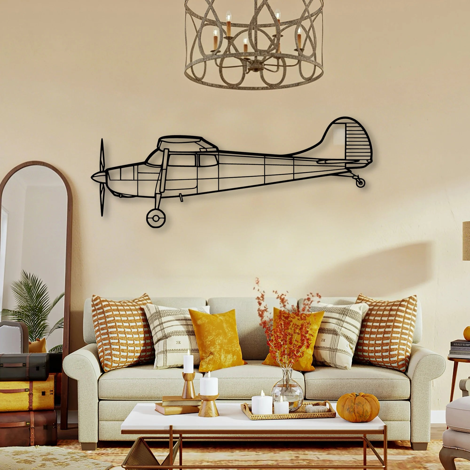 Tempest Classic Aircraft Silhouette Metal Wall Art - Tinvibe